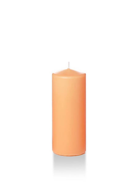 Wholesale 2.25" x 5" Slim Pillar Candles Peach