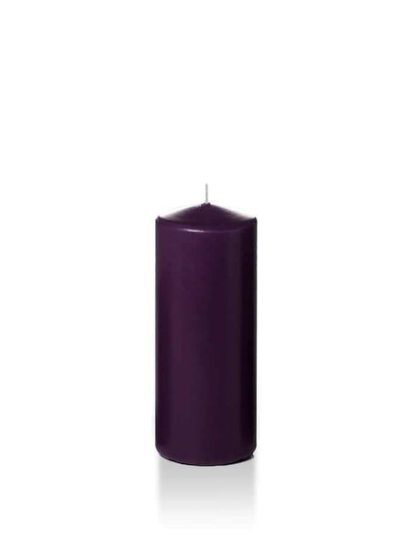 Wholesale 2.25" x 5" Slim Pillar Candles Dark Purple