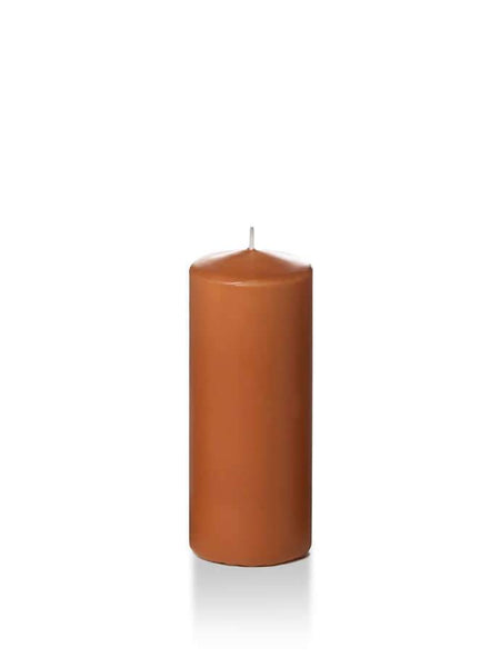 Wholesale 2.25" x 5" Slim Pillar Candles Toffee