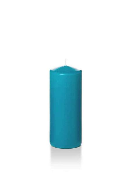 Wholesale 2.25" x 5" Slim Pillar Candles Turquoise