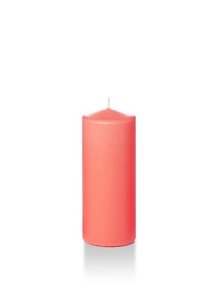 Wholesale 2.25" x 5" Slim Pillar Candles Coral