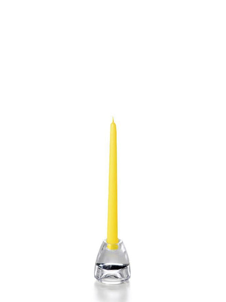 10" Wholesale Taper Candles - Case of 144 Bright Yellow