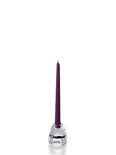 10" Wholesale Taper Candles - Case of 72 Dark Purple