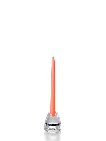 10" Wholesale Taper Candles - Case of 72 Coral