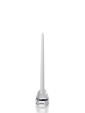 12" Handcrafted Taper Candles White