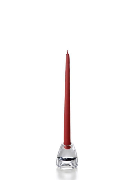 12" Handcrafted Taper Candles Burgundy