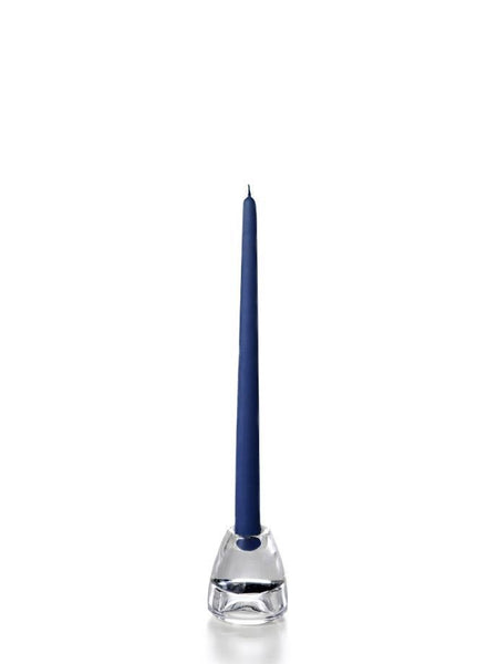 12" Wholesale Taper Candles - Case of 72 Navy Blue