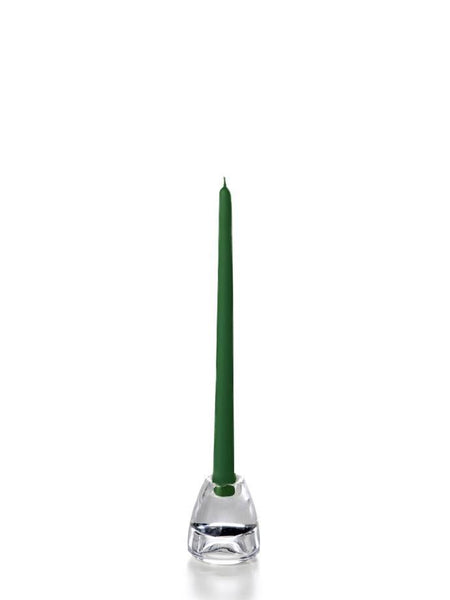 12" Handcrafted Taper Candles Hunter Green