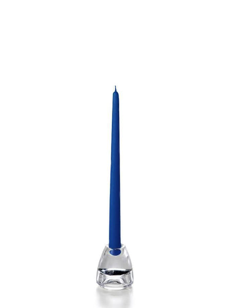 12" Wholesale Taper Candles - Case of 144 Royal Blue