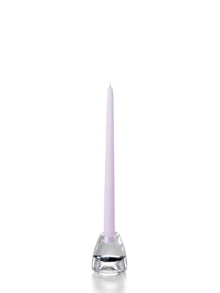 12" Wholesale Taper Candles - Case of 72 Lavender