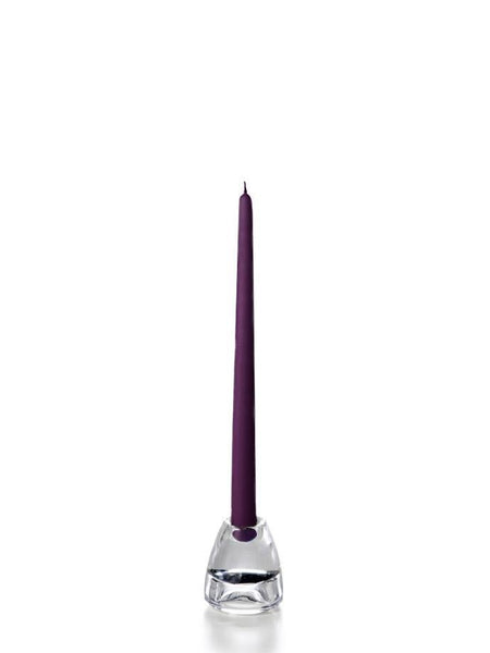 12" Wholesale Taper Candles - Case of 288 Dark Purple