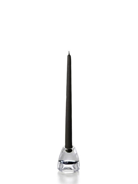 12" Handcrafted Taper Candles Black