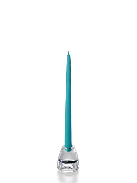 12" Wholesale Taper Candles - Case of 144 Turquoise