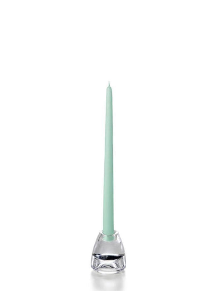 12" Wholesale Taper Candles - Case of 144 Tiffany Blue