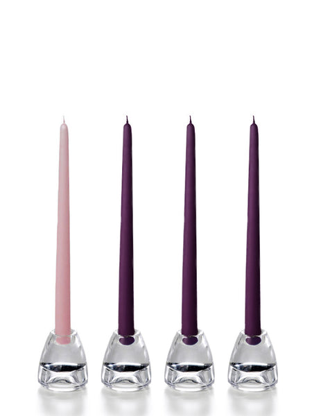 12" Wholesale Advent Taper Candles - Case of 72