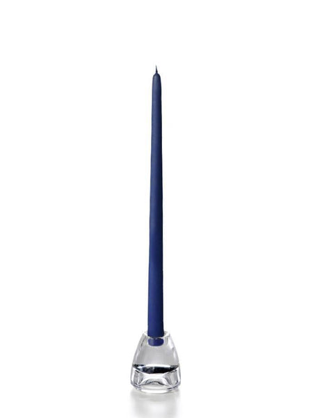 15" Wholesale Taper Candles - Case of 144 Navy Blue