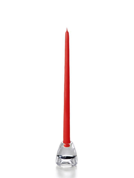 15" Wholesale Taper Candles - Case of 144 Ruby Red