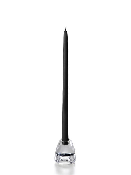 15" Wholesale Taper Candles - Case of 144 Black