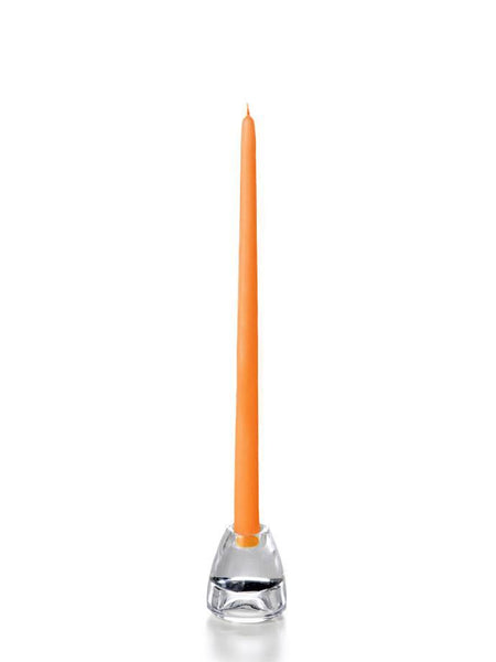 15" Handcrafted Taper Candles Bright Orange