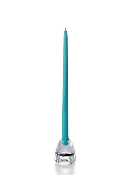15" Handcrafted Taper Candles Turquoise