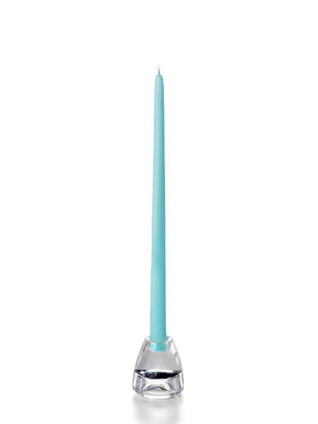 15" Handcrafted Taper Candles Caribbean Blue