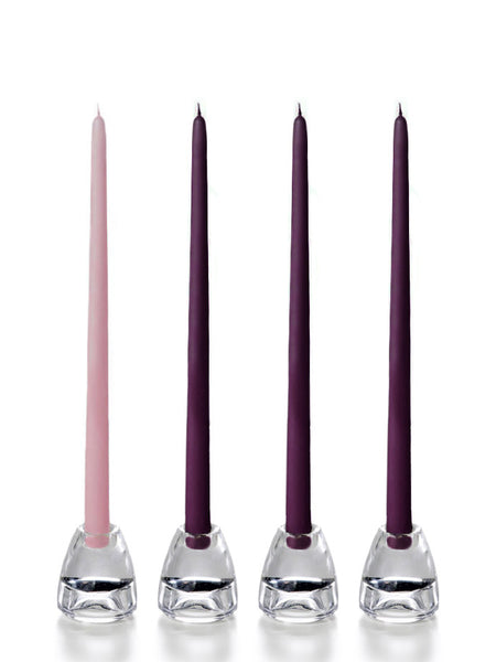 15" Wholesale Advent Taper Candles - Case of 72
