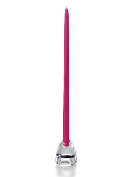 18" Handcrafted Taper Candles Hot Pink