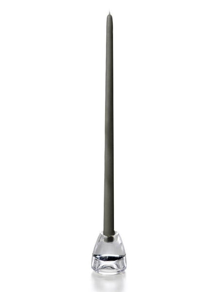 18" Handcrafted Taper Candles Gray