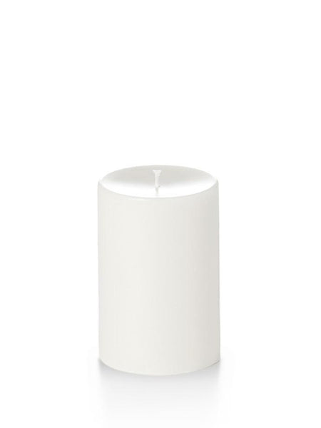 4" x 6" Unscented Column Pillar Candles White