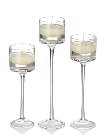 Yummi Candles - 9 Floating Candles and 9 Monet Stem Holders
