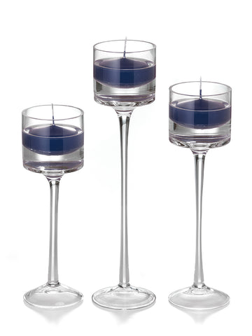 Yummi Candles - 9 Floating Candles and 9 Monet Stem Holders