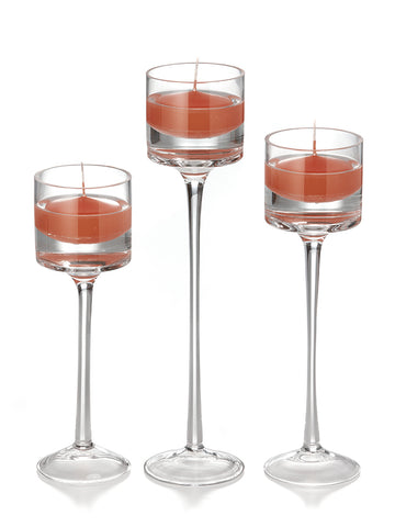 Yummi Candles - 9 Floating Candles and 9 Monet Stem Holders