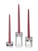 Yummi Candles - 12 Taper Candles and 12 Glass Taper Holders