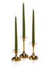 Yummi Candles - 12 Taper Candles and 12 Gold Timeless Taper Holders