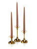 Yummi Candles - 12 Taper Candles and 12 Gold Timeless Taper Holders
