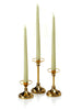 Yummi Candles - 12 Taper Candles and 12 Gold Timeless Taper Holders
