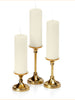 Yummi Candles - 12 Slim Pillar Candles and 12 Gold Timeless Pillar Holders