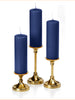 Yummi Candles - 12 Slim Pillar Candles and 12 Gold Timeless Pillar Holders