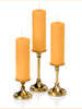 Yummi Candles - 12 Slim Pillar Candles and 12 Gold Timeless Pillar Holders