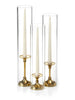 Yummi Candles - 12 Taper Candles, 12 Glass Chimneys and 12 Gold Timeless Taper Holders