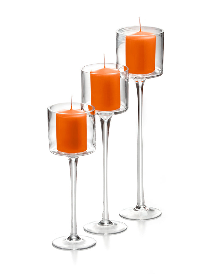 36 Pillar Candles and 36 Monet Stem Holders – Yummi Candles Canada
