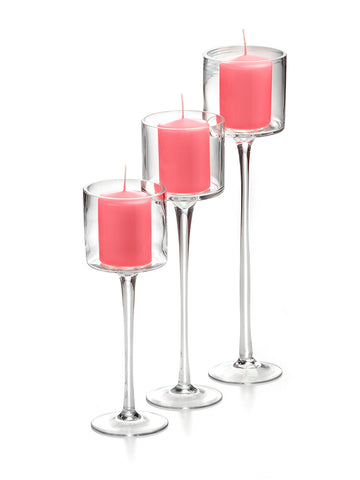 Yummi Candles - 36 Pillar Candles and 36 Monet Stem Holders