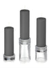 Yummi Candles - 12 Slim Pillar Candles and 12 Glass Pillar Holders