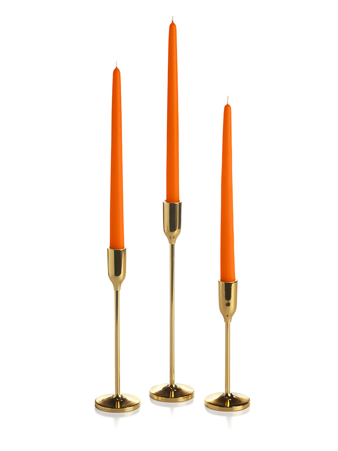 12 Taper Candles and 12 Gold Virtu Candlesticks – Yummi Candles Canada