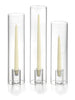 Yummi Candles - 36 Taper Candles, 36 Glass Chimneys and 36 Square Block Holders