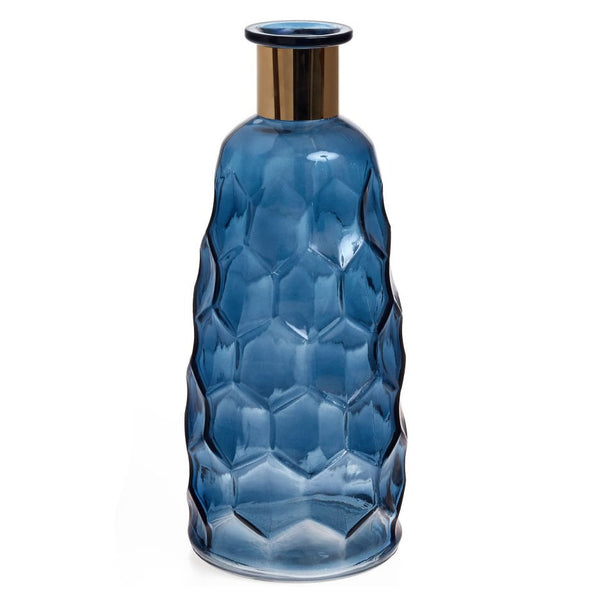Vase Faceted - Blue