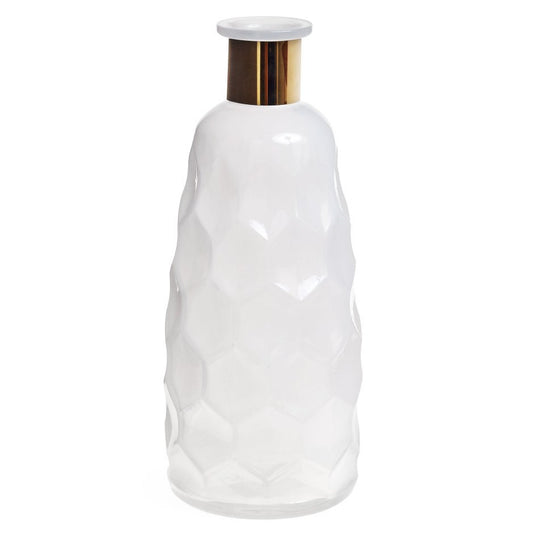 Vase Faceted - Wht