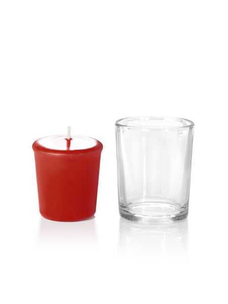 15 Hour Votive Candles & Votive Holders Ruby Red