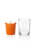 Yummi Candles - 15 Hour Votive Candles & Votive Holders Bright Orange