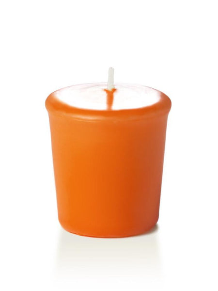 15 Hour Unscented Votive Candles Bright Orange